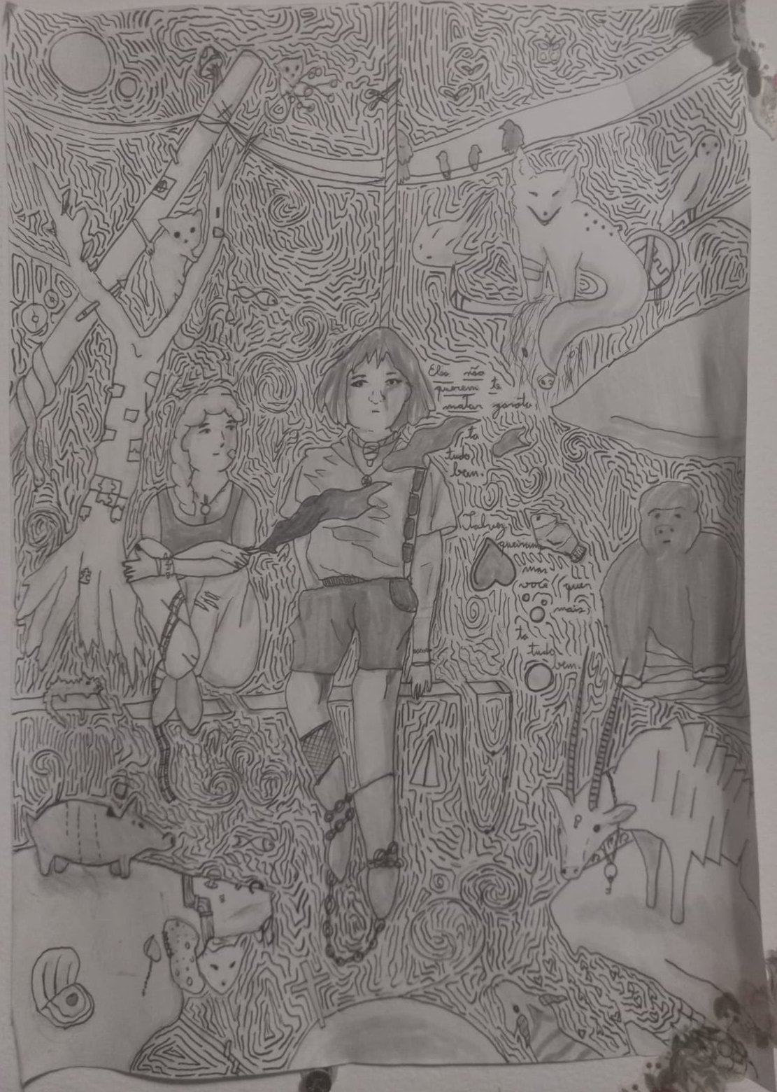 Drawing: 'Eles não querem te matar'